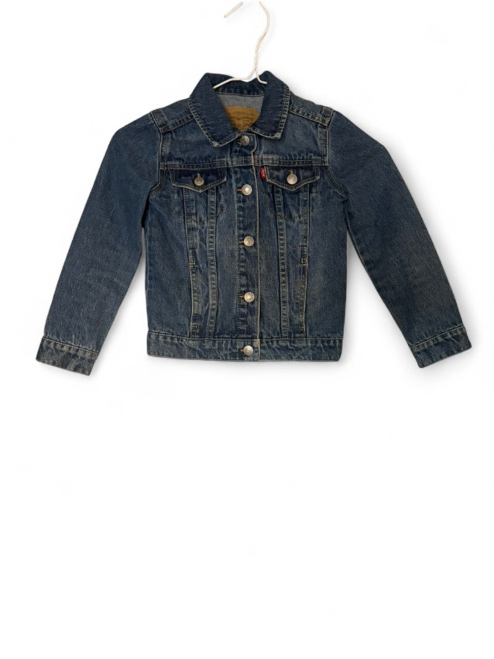 Levi’s Classic Denim Blue Jean Trucker Jacket Kids Size 5-6 YRS Back to School